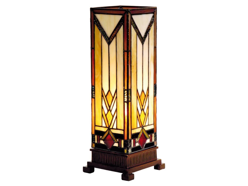 38806 stolni lampa tiffany 12 12 35 cm e14 max 1 40w