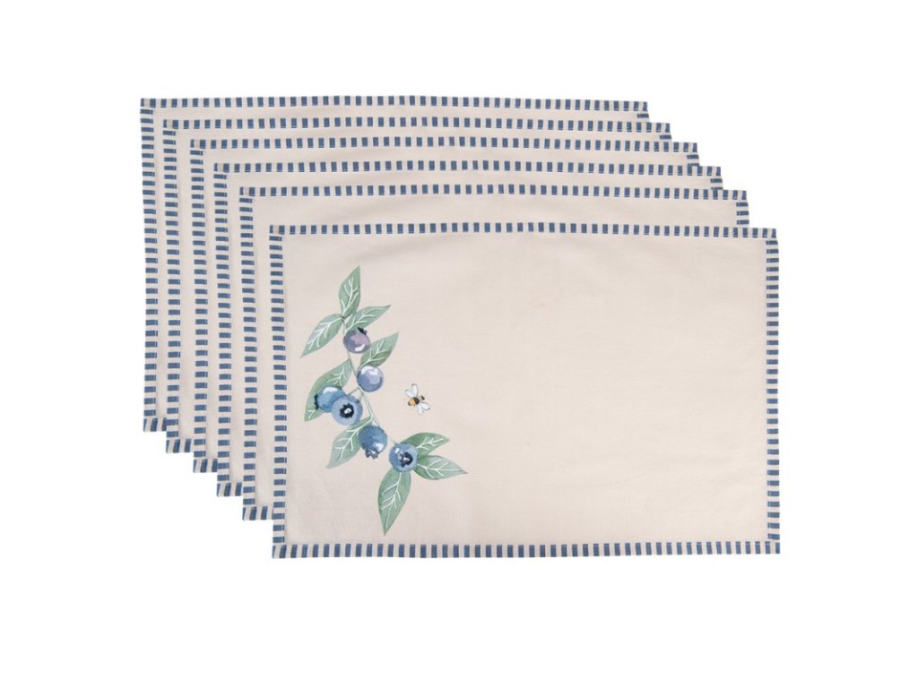 bbf40 4833 cm beige blue cotton blueberries rectangle