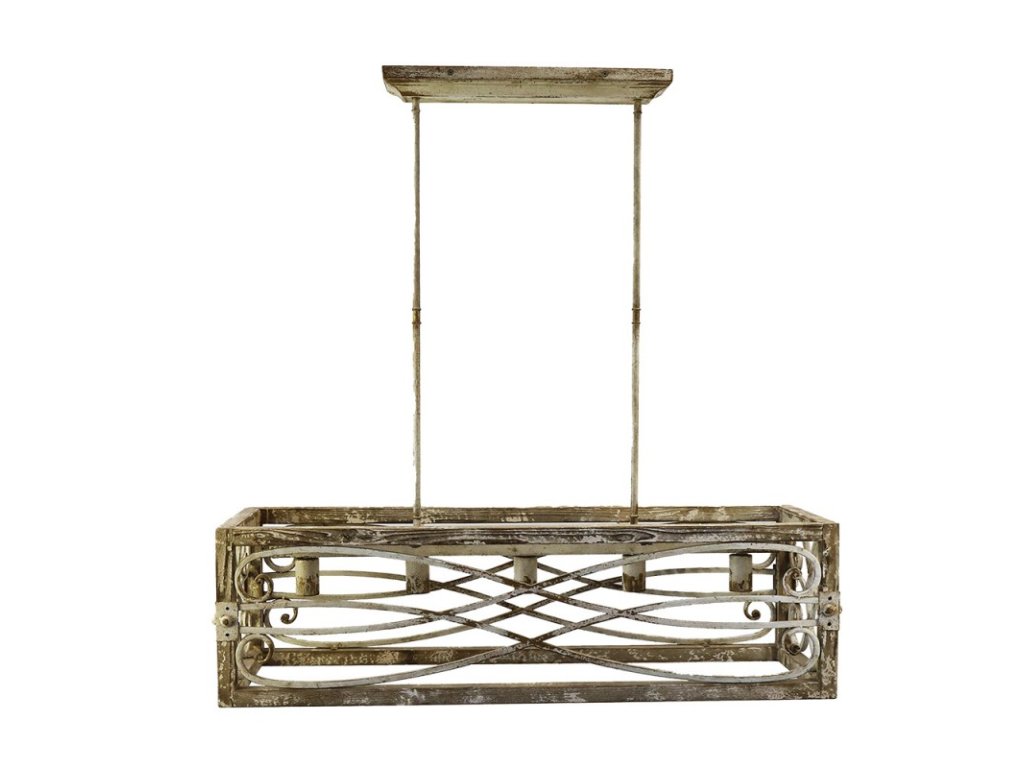 5lmp368 pendant lamp 97x30x100 cm brown beige iron wood rectangle