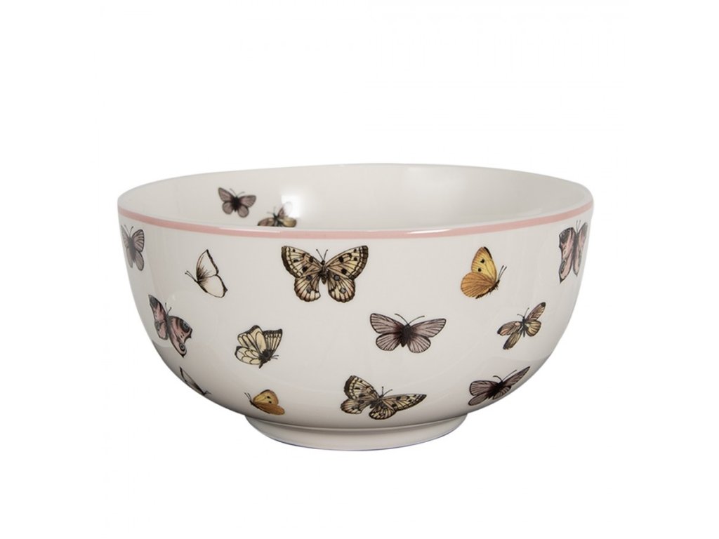 bpdbo soup bowl 500 ml white pink porcelain butterflies serving bowl (1)
