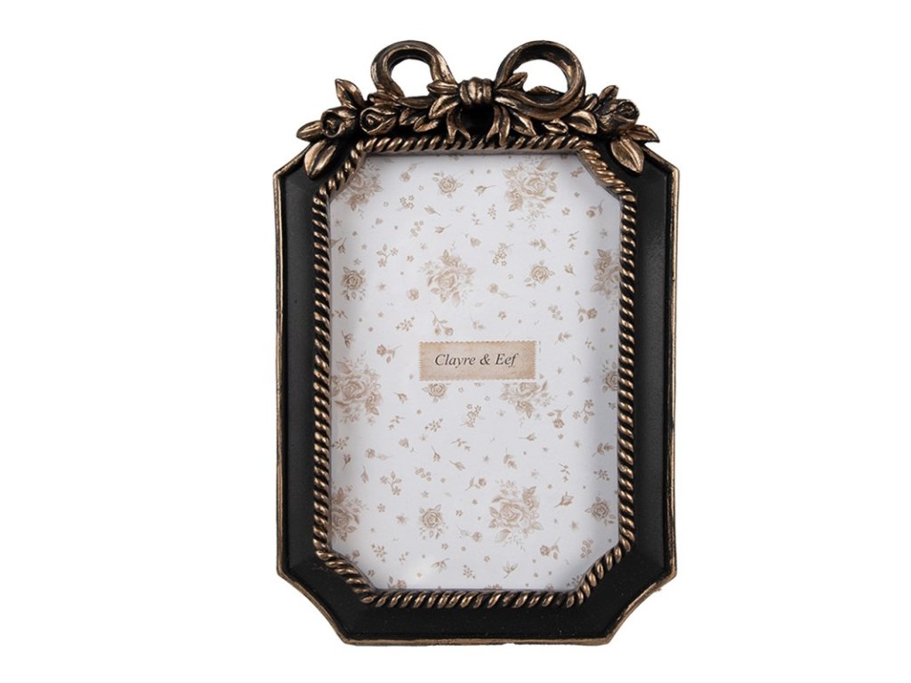 2f1161 photo frame 10x15 cm black plastic glass picture frame