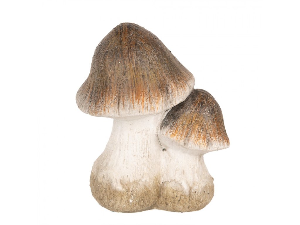 6ce1768 decoration mushroom 10x7x12 cm brown white ceramic (3)