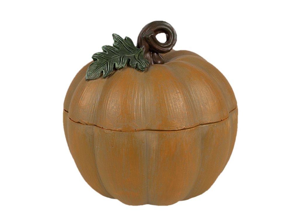 6pr4234 decorative figurine pumpkin o 10x8 cm orange plastic