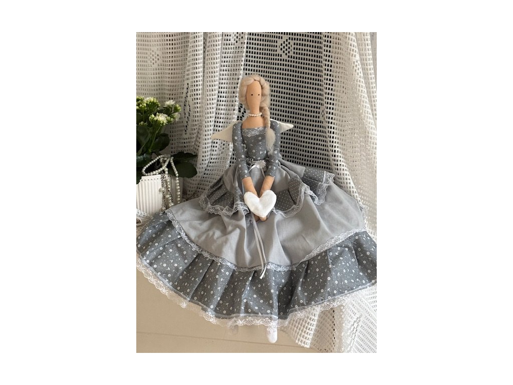 Látková luxusní  andělka- 60cm