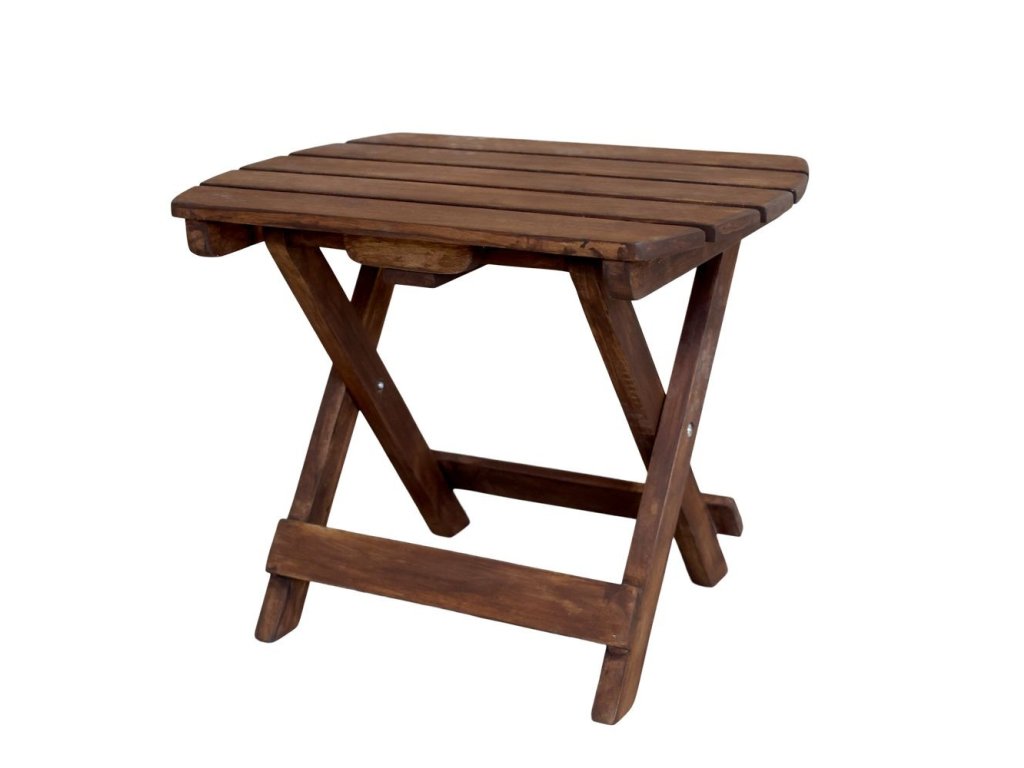 hnedy skladaci odkladaci stolek adirondack 503540 cm