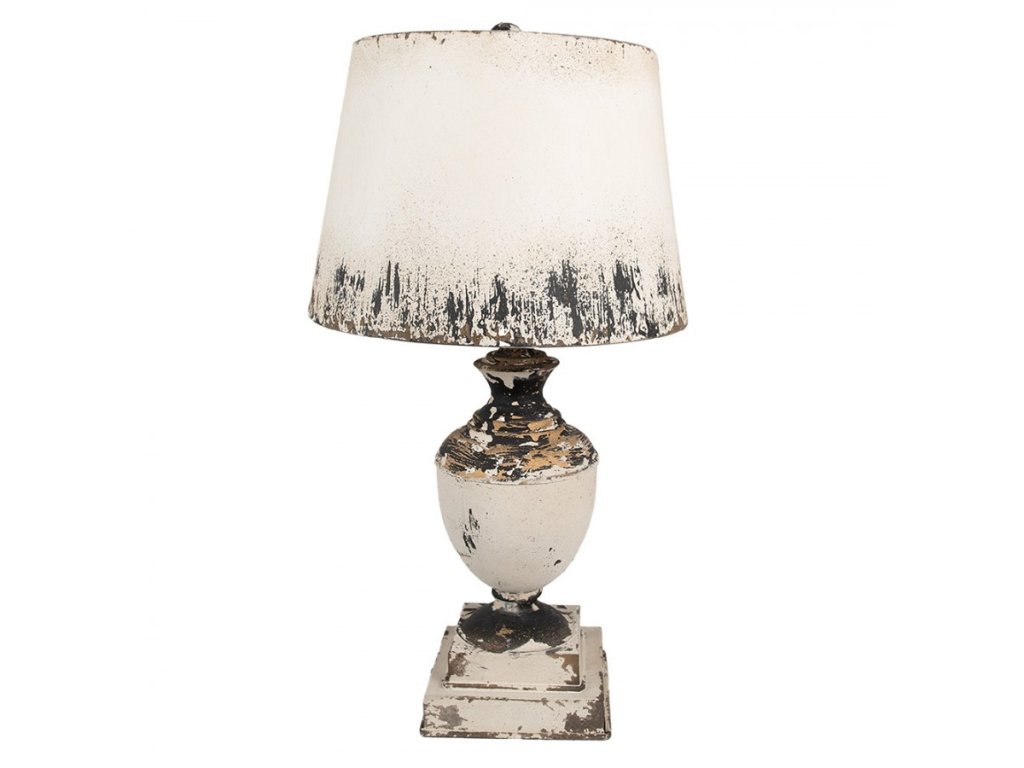 bezova antik kovova stolni lampa brocante o 3260 cm e27 160w