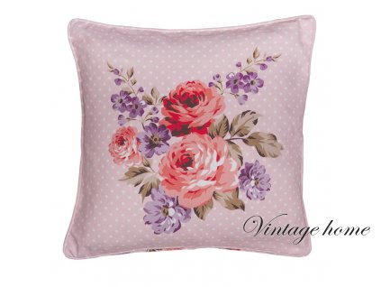 dtr21 cushion cover 4040 cm pink violet cotton roses square throw pillow cover