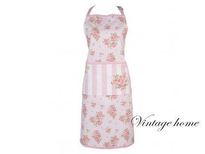 swr41 1 kitchen apron 70x85 cm pink cotton roses