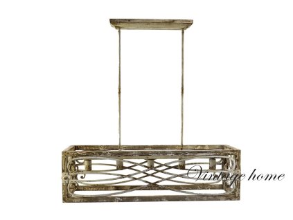 5lmp368 pendant lamp 97x30x100 cm brown beige iron wood rectangle