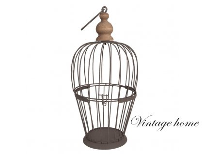 6y5536 bird cage decoration o 20x39 cm brown iron