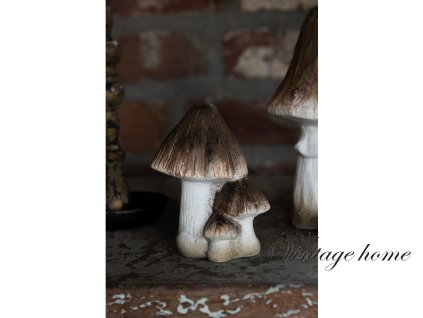 6ce1766 decoration mushroom 10x8x13 cm brown white ceramic (4)