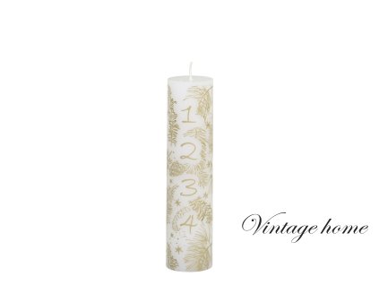 bilo zlata adventni svicka s cisly 1 4 advent candle o 520cm 48h