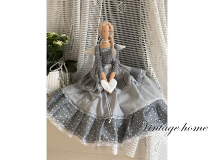 Látková luxusní  andělka- 60cm