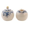 porcelanova cukrenka a mlekovka talir s modrymi kvety blue flowers 1198 o 9