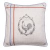 dfr21 cushion cover 40x40 cm beige cotton rooster