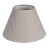 6lak0510 lampshade o 2516 cm e27 grey textile dots round