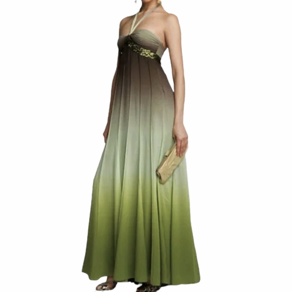 Zelené hedvábné šaty - BCBG MAX AZRIA