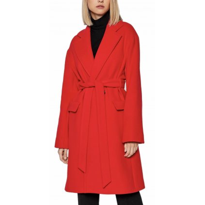 Červený vlněný kabát - PINKO