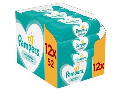 60681 1 pampers sensitive detske cistici ubrousky 12 x 52ks