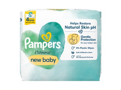 119322 pampers wipes harmonie 4x46ks fol newb