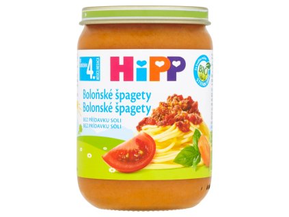 HiPP Menü 190g Bloň Spaghetti 4m+