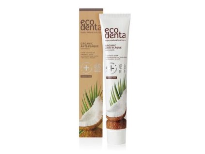 110949 ecodenta certifikovana bio zubni pasta proti plaku s kokosovym olejem 75 ml