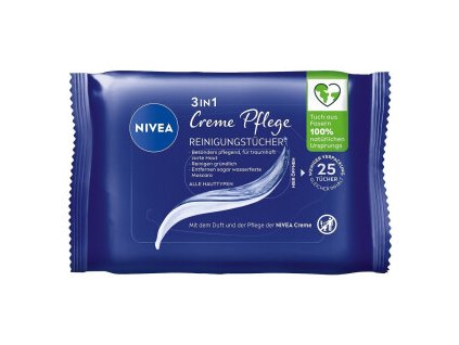 Nivea Reinigungstücher 25 Stück 3in1 Creme Care