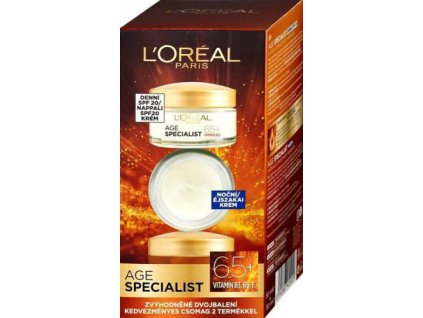 46644 loreal paris age specialist 65 sada denniho a nocniho kremu 2 x 50 ml darkova sada