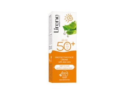 111462 lirene sc ochranna pletova emulze s aloe vera spf 50 50 ml