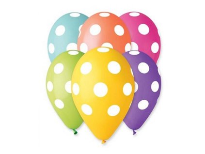 Gemar Luftballons (5 Stück/Beutel) 28-30cm gepunktet