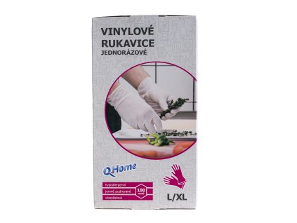 120441 q home rukavice 100ks kra l xl jednoraz