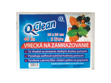 Q Clean Gefrierbeutel 25x35cm, 3l (40 Stück/Beutel)