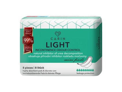 Carin Pads Light Incont (8 Stück/Folie) Geruch