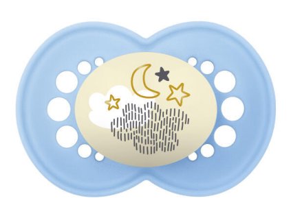 MAM NIGHT SCHNULLER 6+, blau/himmelblau;