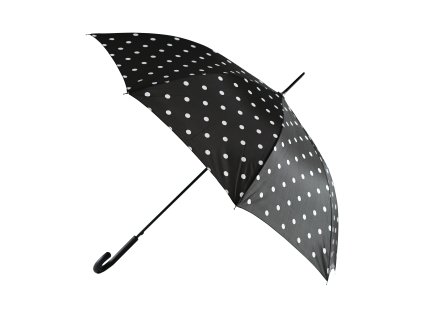 Q Home Automatik-Regenschirm - schwarz mit Punkten