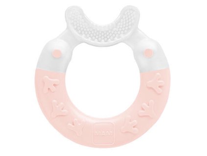 MAM Bite & Brush 3+ Beißring, rosa