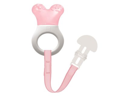 MAM Beißring mit Band Mini Cooler & Clip 2+, rosa