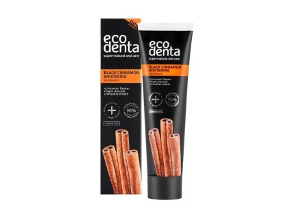 ECODENTA Schwarze Zahnpasta mit Zimtgeschmack, 100 ml