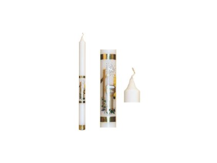 Kirchenkerze für die Taufe 30x400 250g Kerze zum Schnitzen