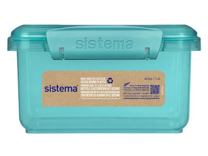 Sistema Ocean Bound Lunch Plus Lunchbox mit Besteck, 1,2 l, mint