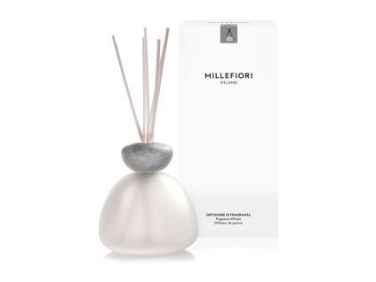 Millefiori Aria Diffusor, Marmorplatte, mattiertes Glas, grau