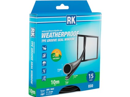 Fensternutdichtung – O-Profil, schwarz 8 mm 10 m