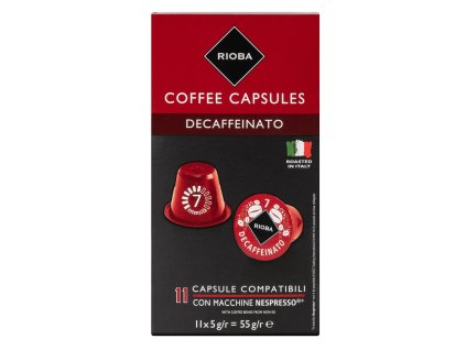 RIOBA Espresso Decaffeinato káva 52 g kapsle