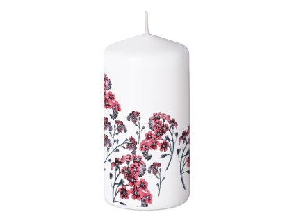 Zylinderförmige kleine Blume, Kerze 60x110 mm