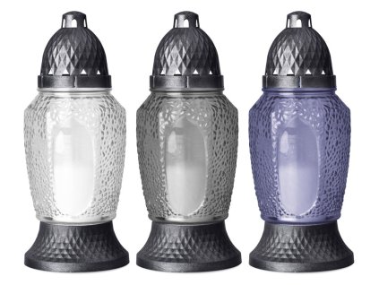 Friedhofsglas, 25 cm Einsatz, 80 g, 20 Std., Blasen in verschiedenen Farben