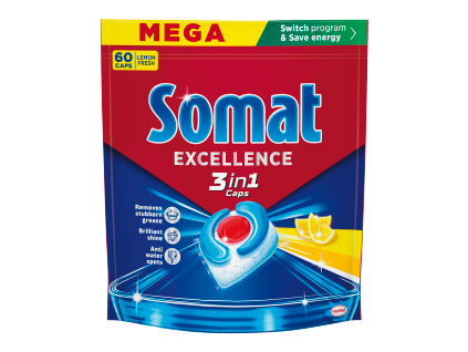 Somat EXC 3in1 (60 Stück/Packung) MEGA Zitrone