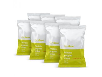 protein popped chips chilli lime 7x 40 g gymbeam