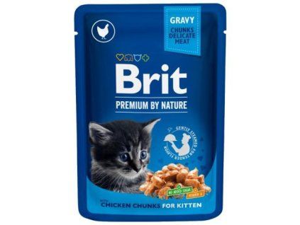Brit Premium Beutel mit Hühnerstückchen für Kätzchen, 100 g
