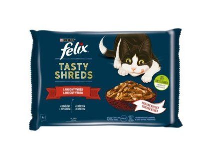Felix TastyShreds Beutel MP + Rindfleisch @4x80g
