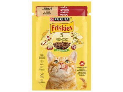 Friskies-Beutel mit Rindfleisch 85 g